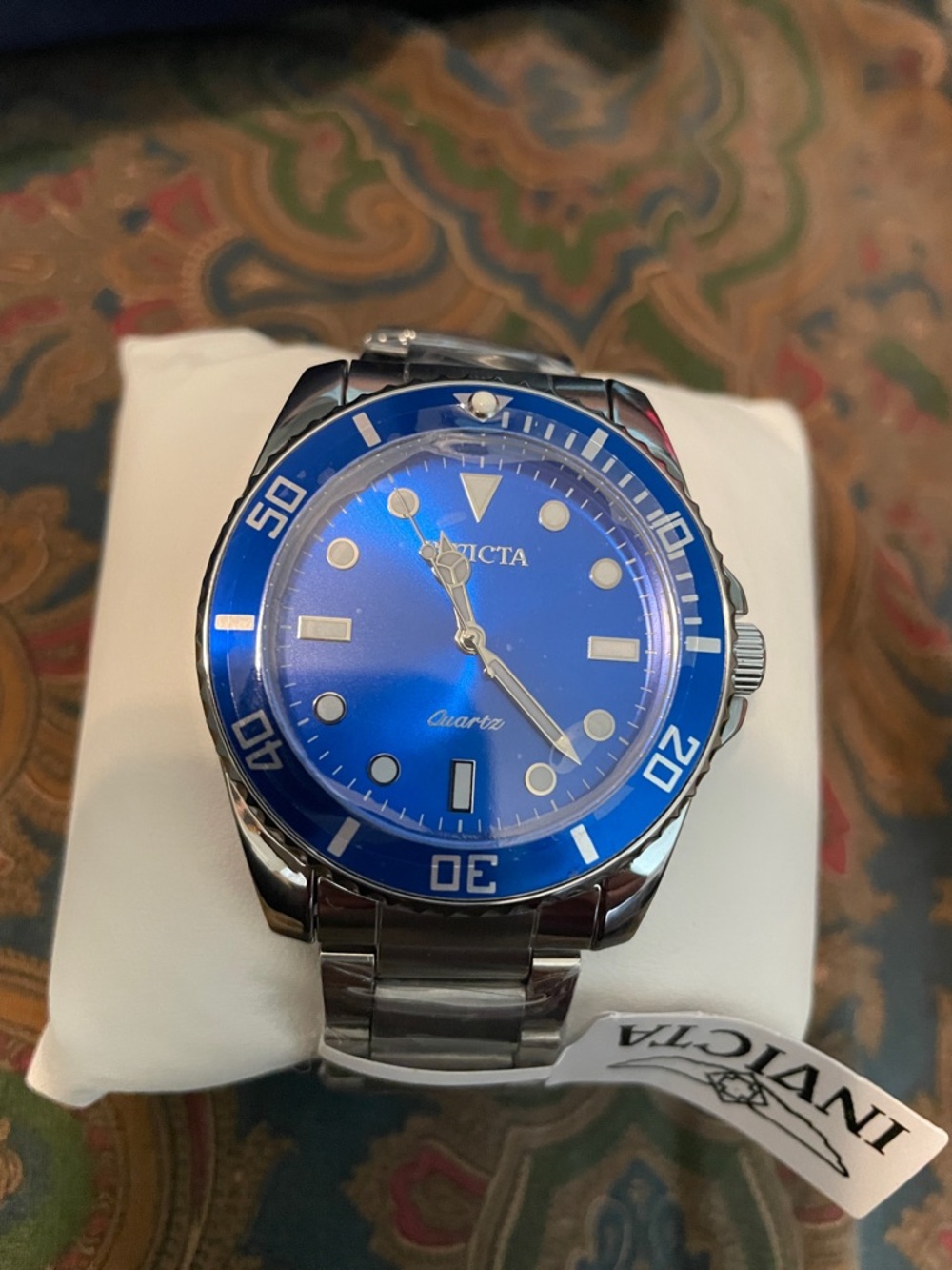 Invicta Blue Dial Stainless Steel Men’s Watch